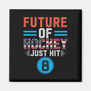 Aimant Anniversaire d'un amateur de hockey 8 ans enfant 8