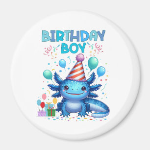 Aimant Anniversaire Garçon Axolotl Vibes Joli Conception