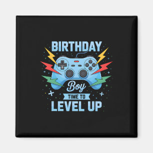 Aimant Anniversaire Garçon Temps De Niveau Up Video Jeu A