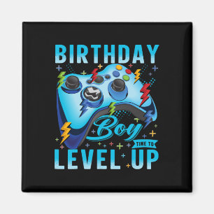 Aimant Anniversaire Garçon Temps De Niveau Up Video Jeu A