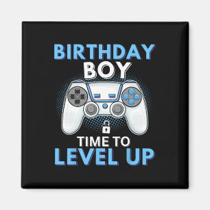 Aimant Anniversaire Garçon Temps De Niveau Up Video Jeu A