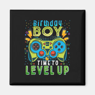 Aimant Anniversaire Garçon Temps De Niveau Up Video Jeu A
