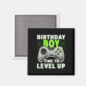 Aimant Anniversaire Garçon Temps Pour Augmenter Jeux Vidé (Recto/Verso)