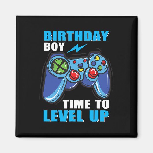 Aimant Anniversaire Garçon Temps Pour Augmenter Vidéo Jeu (Devant)