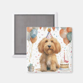 Aimant Anniversaire Goldendoodle Chien (Recto/Verso)