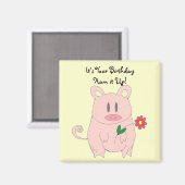 Aimant Anniversaire Humoristique Piggy (Recto/Verso)