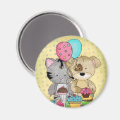 Aimant Anniversaire mignon (Recto/Verso)