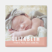 Aimant Anniversaire moderne couleur vive Merci photo (Devant)