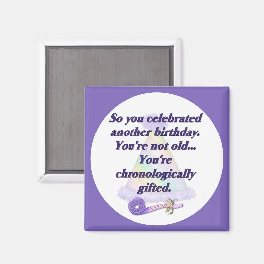 Aimant Anniversaire non ancien (Recto/Verso)