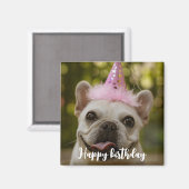 Aimant Anniversaire personnalisé de chien de compagnie (Recto/Verso)