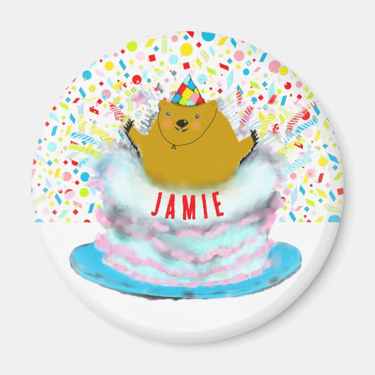 Aimant Anniversaire personnalisé de la journée de la marm (Devant)