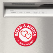 Aimant Anniversaire personnalisé de l'aimant circulaire (In Situ (Lave-vaisselle))