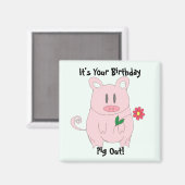 Aimant Anniversaire Piggy (Recto/Verso)