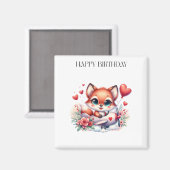 Aimant Anniversaire Pilote Renard (Recto/Verso)