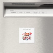 Aimant Anniversaire Pilote Renard (In Situ (Lave-vaisselle))