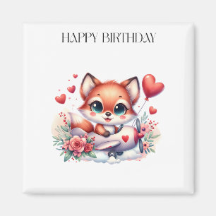 Aimant Anniversaire Pilote Renard