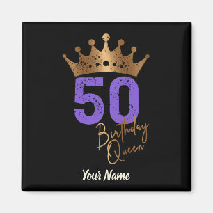 Aimant Anniversaire Reine 50 pour 50e anniversaire couron