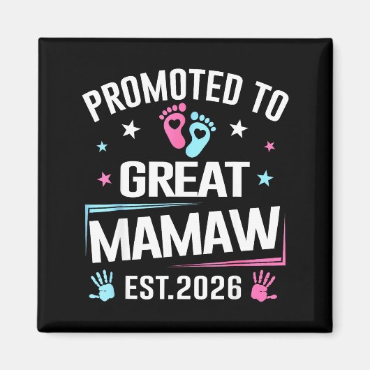 Aimant Annoncé comme future Grande Mamaw en 2026 (Devant)