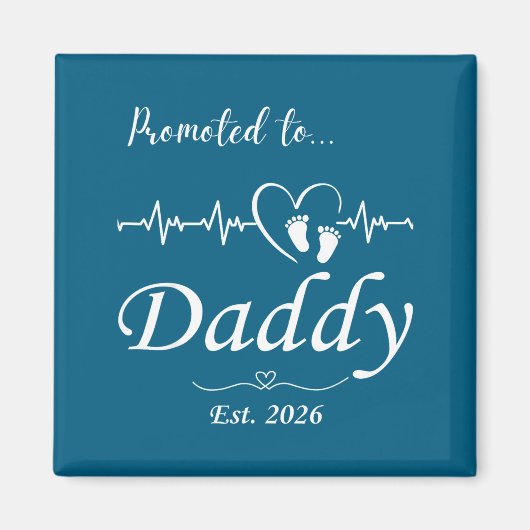 Aimant Annonce de bébé futur papa en 2026  (Devant)