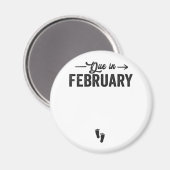 Aimant Annonce de bébé pour février Cadeau de grossesse (Recto/Verso)