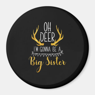 Aimant Annonce de grande sœur Oh Deer Bébé Style mignon