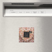 Aimant Annonce de grossesse bébé Floral Pastel  (In Situ (Lave-vaisselle))