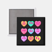 Aimant Annonce de Grossesse Cœurs Bonbons Saint-Valentin  (Recto/Verso)