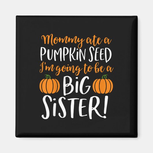 Aimant Annonce de grossesse d'automne de grande sœur d'en (Devant)