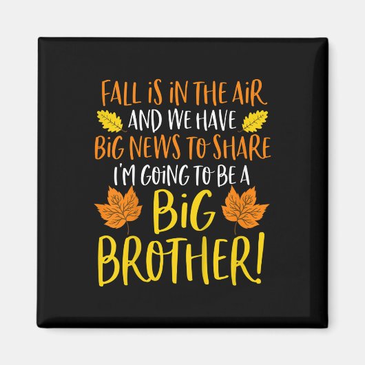 Aimant Annonce de grossesse d'automne de Kids Big Brother (Devant)