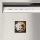 Aimant Annonce de grossesse de ferme rustique souvenir  (In Situ (Lave-vaisselle))