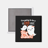 Aimant Annonce de grossesse de grande sœur Filles fantôme (Recto/Verso)