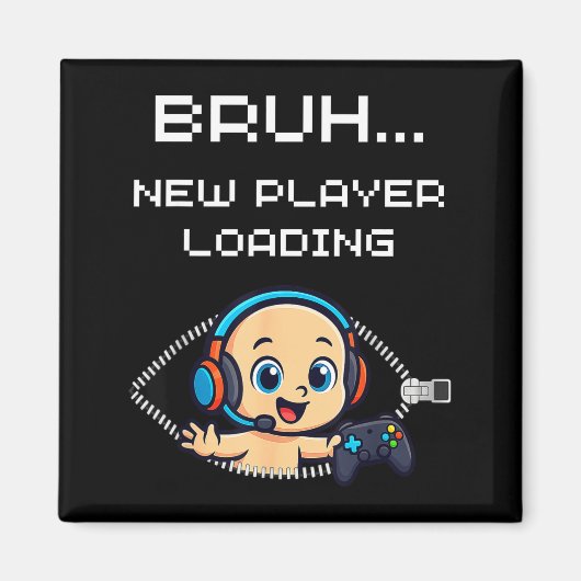 Aimant Annonce de grossesse de joueur drôle – Bruh Nouvea (Devant)