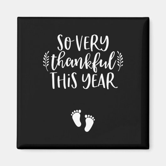 Aimant Annonce de grossesse de Thanksgiving Bébé d'autom (Devant)