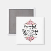 Aimant Annonce de grossesse Devenue Grand-mère 2025 (Recto/Verso)