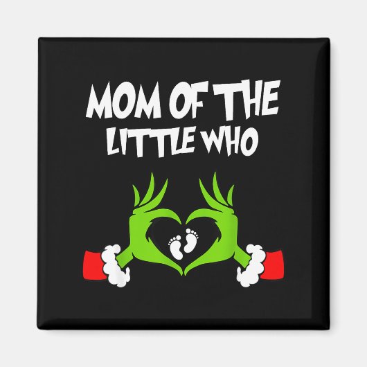 Aimant Annonce de grossesse drôle de Noël Maman de l'enfa (Devant)