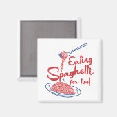 Aimant Annonce de grossesse Maman italienne mangeant des  (Recto/Verso)