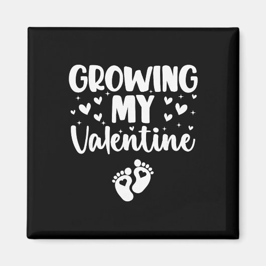 Aimant Annonce de grossesse mignonne pour ma Saint-Valent (Devant)