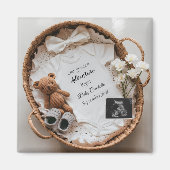 Aimant Annonce de grossesse neutre pour Coquette (Devant)