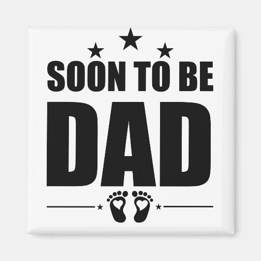 Aimant Annonce de grossesse pour futur papa (Devant)