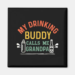 Aimant Annonce de Grossesse Rétro Grand-Père Mon Buveur B