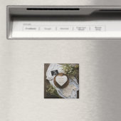 Aimant Annonce de grossesse rustique modifiable souvenir (In Situ (Lave-vaisselle))