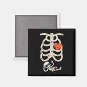 Aimant Annonce de grossesse squelette radiographie Hallow (Recto/Verso)