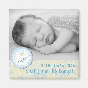 Aimant Annonce de naissance photo de jolies marguerites f