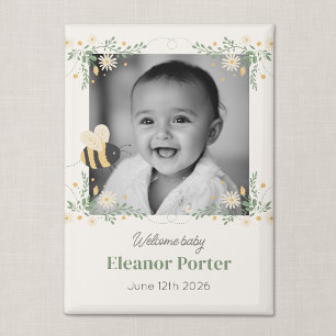 Aimant Annonce de nouveau bébé Botanic Bee Cadeau souveni