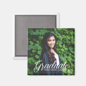 Aimant Annonce de photo de remise de diplôme élégante (Recto/Verso)