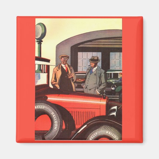 Aimant Annonce de pneus Kelly Springfields dans les année (Devant)