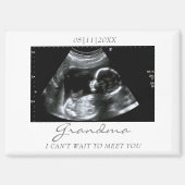 Aimant Annonce de Révélation de Bébé par Échographie Gran (Recto)