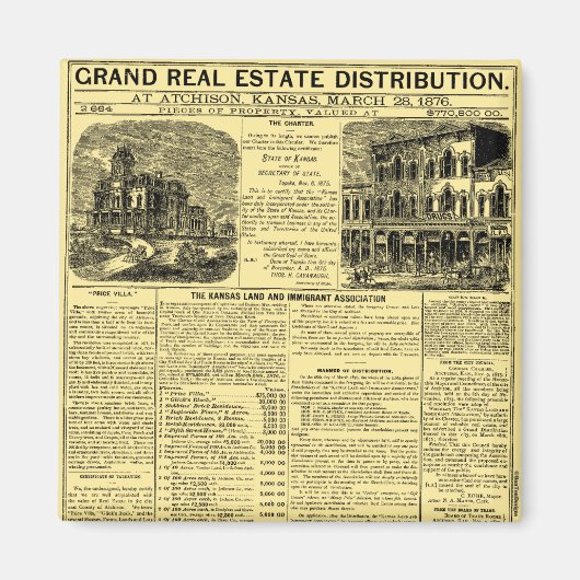 Aimant Annonce du journal immobilier Kansas (Devant)