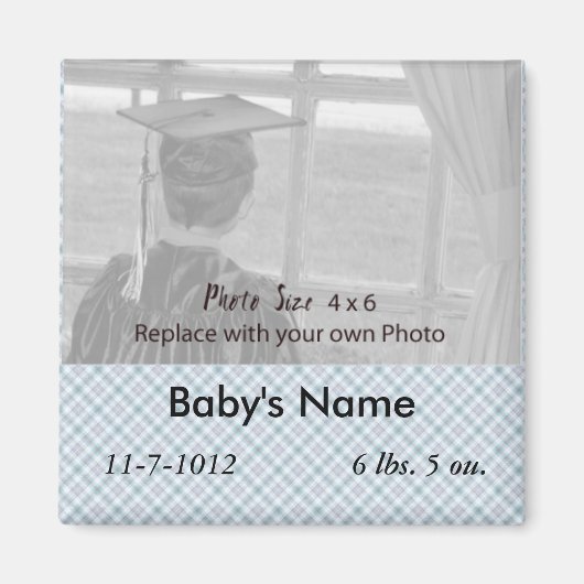 Aimant Annonces Baby Boy Button (Pin) (Devant)