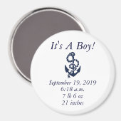 Aimant Annonces de naissance des Motifs d'Ancres de la ma (Recto/Verso)